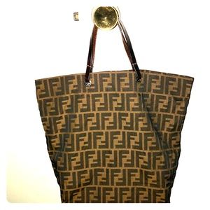 Vintage FENDI Zucca Bucket Tote Bag
